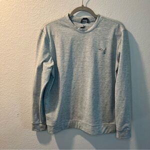 Women’s Puma light gray long sleeve athletic pullover crewneck sweater size S